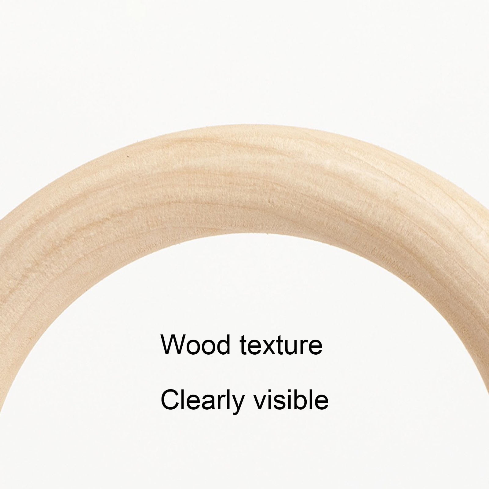 30 Pcs Wooden Rings, Macrame Wooden Rings, Natural Unfinished Solid Wood  Rings for DIY Craft Pendant Connectors Jewelry Making (55 mm)