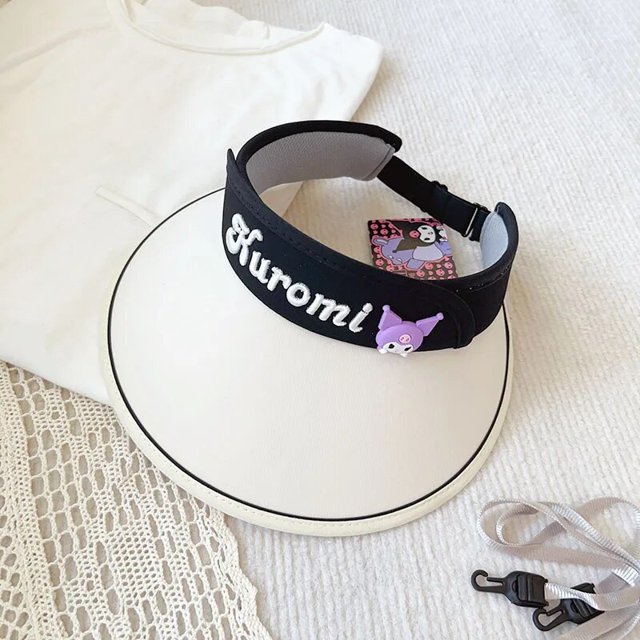 Sanrio Hello Kitty sombrero para el sol Kawaii Anime Kuromi Cinnamoroll resistente a los rayos UV moda versátil plegable tapa superior vacía Y2K niñas