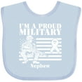 thumbnail image 3 of Inktastic Proud Military Nephew Red Friday Boys Baby Bib, 3 of 4
