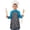 Fireman and Cone, variant on Fireman and Dot White Pattern Teens Aprons, Adjustable Neck Strap, Toddler & Teens Aprons for Cooking & Baking, 19x23.6 Inches