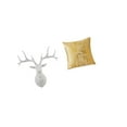 thumbnail image 6 of CarpNettore Boho Resin Deer Head Wall Sculpture Collectible Artwork for Office Home Decoration with Elegant Throw Pillow Cover Square Cushion for Living Room Dorm Car, 6 of 8