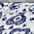 thumbnail image 5 of Navy Blue Dog Crate Cover, Traditional Ikat Pattern Retro Style Composition Damask Inspired, Easy to Use Pet Kennel Cover for Medium Large Dogs, 35" x 23" x 27", Blue White, by Ambesonne, 5 of 6