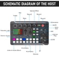 thumbnail image 5 of Facmogu Podcast Equipment Bundle, F998 Live Sound Card with BM800 Recording Studio Microphone, Professional Live Sound Card, 5 of 7