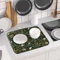 thumbnail image 6 of Green Plants Dish Drying Mat for Kitchen Counter Microfiber Absorbent Dish Draining Reusable Washable Foldable 16"x18", 6 of 7