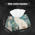 thumbnail image 6 of Lsque Celestial Cat And Flowers Printed Long Tissue Box Cover Holder, Facial Paper Organizer Dispenser,Triangle with Bottom Belt, PVC Leather Decorative Organizer, 6 of 9