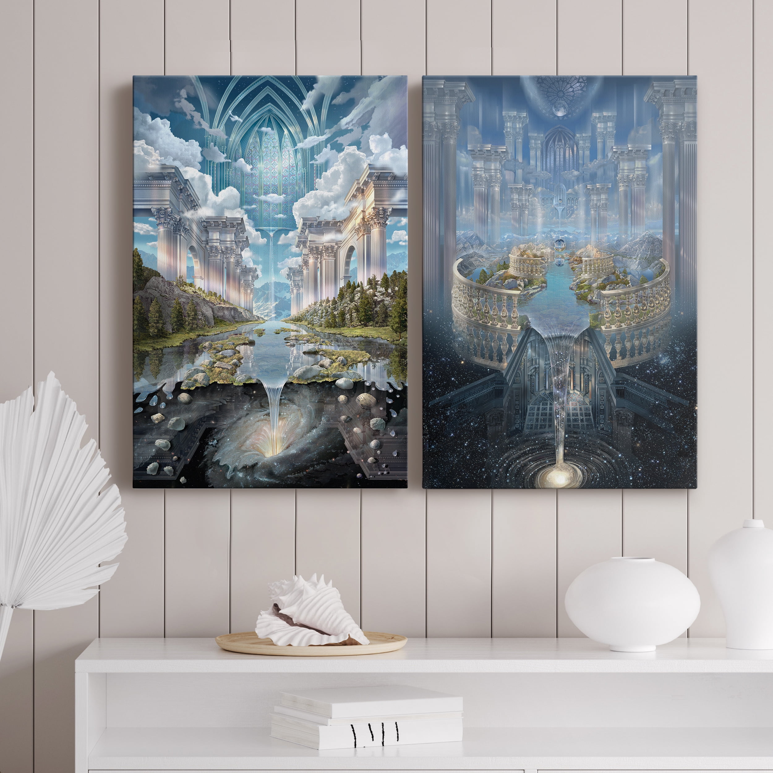 Genesis II Premium Gallery Wrapped Canvas - Ready to Hang - Set of 2 - 8 x 12 Each