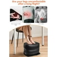 thumbnail image 2 of Inflatable travel foot pillow and leg rest stool for use on airplanes, trains, and in cars., 2 of 7