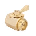 thumbnail image 3 of Conector de válvula de bola de paso único recto de latón FNPT MNPT 26mm DN20 3/4" para jardín, 3 of 8