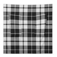 thumbnail image 4 of Plaid Pattern Black And White Plaid Bathrobe Plush Bathrobe Cozy Unisex Winter Bathrobe Warm Water Absorbent, 4 of 9