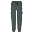 thumbnail image 5 of Mens Cargo Jogger Pants Slim Fit Stretch With Zipper Pockets Lightweight Cotton Tapered Pants Drawstring Elastic Waist, 5 of 6