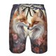 thumbnail image 3 of Fotbe Romantic Flower Fox Trajes de Baño Estampados para Hombre, Shorts de Verano de Secado Rápido, Ropa de Playa, Bañadores-XX-Large, 3 of 6