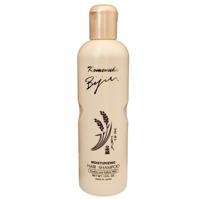 Komenuka Bijin NS-K Champú hidratante para el cabello (EMBALAJE EN INGLÉS-Edición exclusiva para el mercado de EE. UU.) Sin parabenos ni sulfato (11 fl oz.)