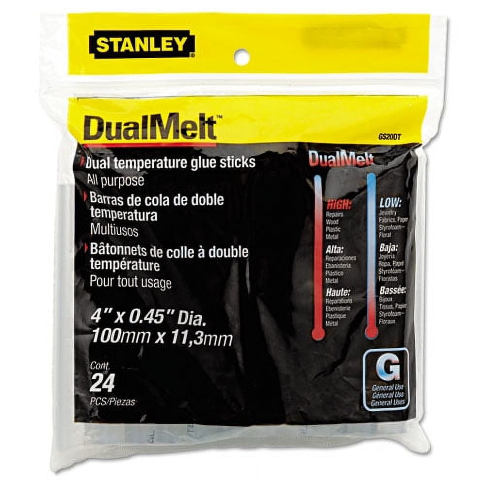 Dual Temperature Glue Sticks, 0.45" X 4", Dries Clear, 24/pack | Bundle of 5 Packs