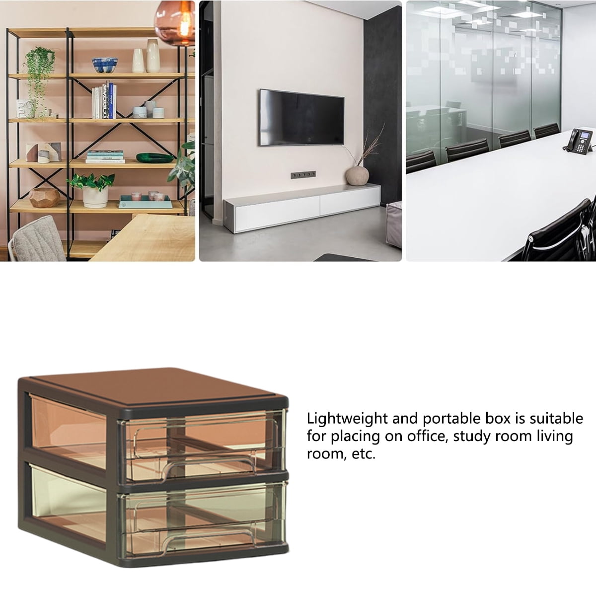 Plastic Storage 3·2 Drawer Storage Tower Multifunctional Storage Cabinet With Clear Drawers Storage Case Organizer For Craft Stationary - Style 2