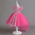 thumbnail image 4 of Esaierr 4-12Y Kids Girls Dress Flower Princess Dress Vintage Party Wedding Bridesmaid Ball Gown Prom Dresses Bridesmaid Dress Princess Performance Dress, 4 of 8