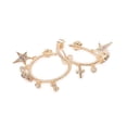 thumbnail image 4 of Aretes Arracadas Corazón Estrella Cruz Chapa de Oro 18k Ametrinaa, 4 of 5