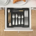 thumbnail image 7 of Behome Kitchen Drawer Organizer, Space-Saving 8 Storage Compartments Holds Silverware, Expandable Utensil Tray for the Kitchen, Anti Slip Design, Flexible Size, Black, 7 of 7