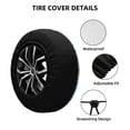 thumbnail image 2 of Yiaed Floral Ship On Ocean Print Print Tire Wheel Cover, tire covers for trailers,rv wheel covers,rv tire covers, camper tire covers,tire covers for cars-16 inch, 2 of 6