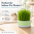 thumbnail image 4 of Cat Grass for Indoor Cats 4.7x2.2 Inch Plastic Cat Grass Planter Hydroponic Pot Lightweight Round Cat Grass Box for Growing Products, 4 of 8
