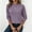 Purple round neck long sleeve top women a1, variant on thefmos Women's Round Neck Long Sleeve Pullover Top Slim Fit Solid Color Casual Blouse Casual Fashion Fall Winter Outfit, Sky Blue 2XL