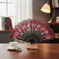 thumbnail image 4 of Byfri 6 Pack Glitter Floral Folding Hand Fans Chinese Vintage Sparkle Handheld Fans for Weddings Dance 42x24cm, 4 of 7