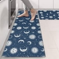 thumbnail image 2 of Kitchen Rugs Sets Of 2,Dark Blue Sun Moon Star Pattern Anti Fatigue Kitchen Mat Rugs Non Slip Washable,Decorative Kitchen Floor Mats for Kitchen,Sink,Laundry,17"X47", 2 of 5