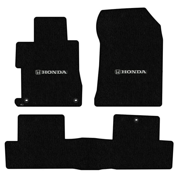 Lloyd Mats Custom Fit Floor Mats for Honda Civic 2 Door (Si OK) LogoMat 2012-2013 3Pc Set Black