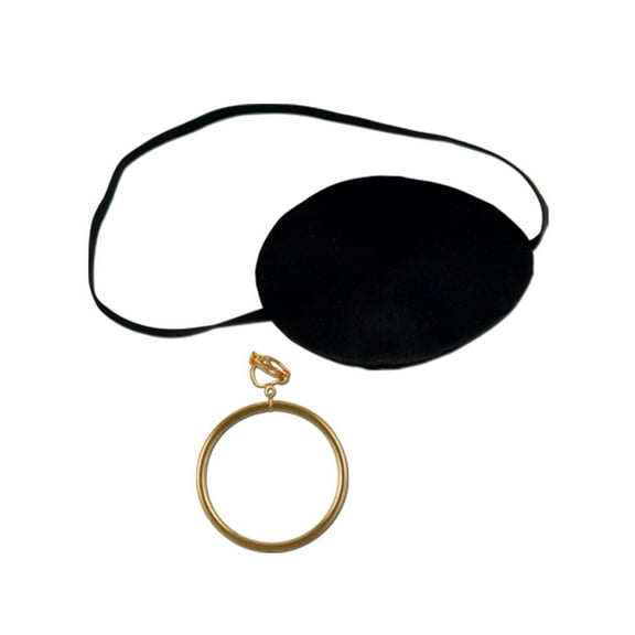 12 Pack Beistle Pirate Eye Patch with Plastic Earring Set