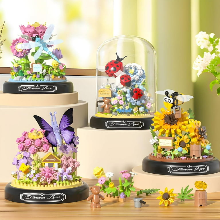 SYRINX Flower Butterfly Bouquet Building Block Set, 582 PCS