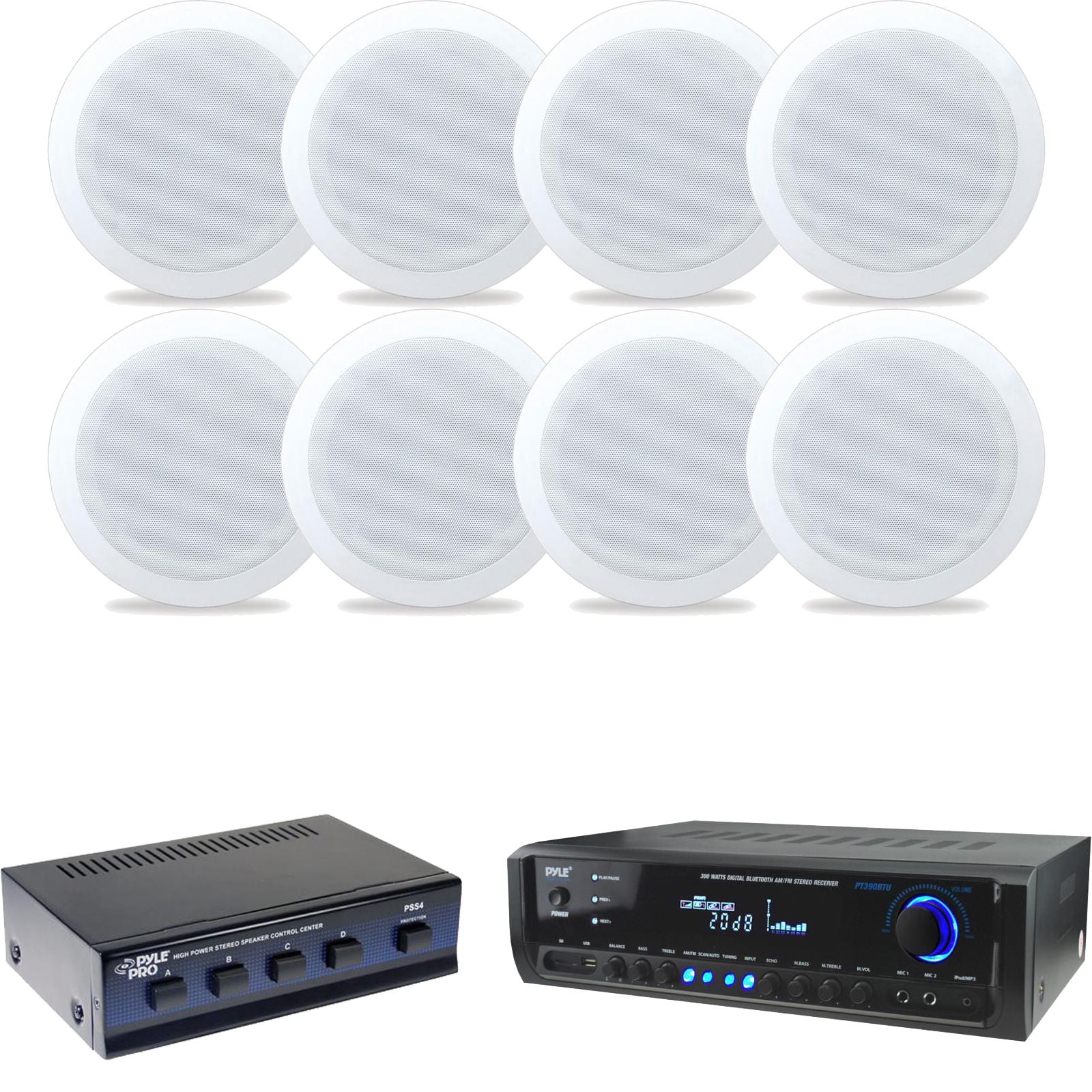 high power stereo speaker control center