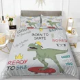 thumbnail image 1 of 3D Small Dinosaur Cartoon Cute Simple Bedding Set Couple King Single Size for Kids Children Polyester Quilt Cover Pillow Case, 1 of 7