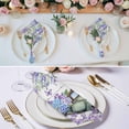 thumbnail image 3 of Purple Flowers Cloth Napkins, Weeping Spring Floral Truck Butterfly Wooden Washable and Reusable Dinner Napkins Set of 6, Table Napkin for Kitchen Party Birthday Wedding Hotel Housewarming 20"x20", 3 of 9