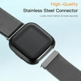 thumbnail image 3 of REQO Compatible with Fitbit Versa and Versa 2 Bands for Women Men,  Stainless Steel Metal Mesh Magnetic Band Bracelet Strap Replacement for Fitbit Versa/Versa Lite SE, 3 of 9