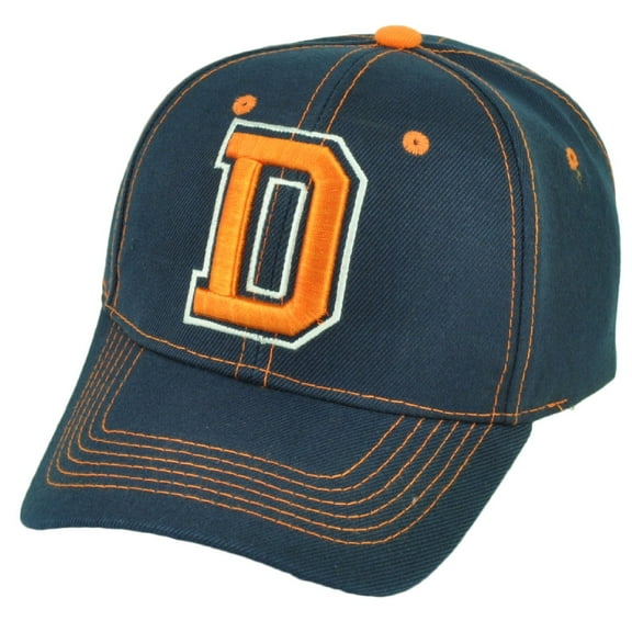 Denver Colorado Big D Initial Navy Blue Adjustable Curved Bill Baseball Hat Cap