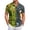 Earthy Yellow, variant on Men's Oktoberfest Themed Shirt, Bavarian German Beer Festival 3D Novelty Print Short Sleeve Carnival Festival Top