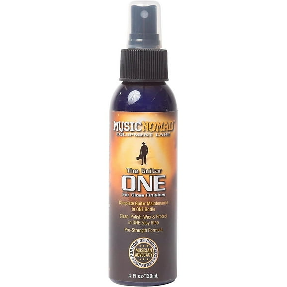 MusicNomad MN103 Guitar ONE All-in-1 Cleaner, Polish, and Wax, 4 oz., White