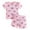 Pink, variant on YuYuBao Baby Girls Outfits Sets Summer Soft Cute Bowknot Print White Ruffles Tops Pants 2Pc Baby Girls Home Clothes Outfits, 9-12 Months