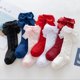 thumbnail image 3 of Calcetines de princesa hasta la rodilla con lazos grandes para niños y niñas, calcetín de algodón para bebés, calcetines de tubo largo para niños, Navidad, nuevo, 3 of 4