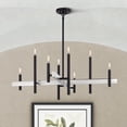 thumbnail image 5 of 49347-04 Livex Lighting Denmark - 8 Light Large Chandelier-21.5 Inches Tall and 36 Inches Wide-Black/Brushed Nickel Finish, 5 of 14