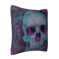 thumbnail image 2 of ZICANCN Cupid Skull Purple Print Throw Pillow Covers, Bed Couch Sofa Knit Decorative Pillow Covers for Living Room Farmhouse, 26"x26", 2 of 8