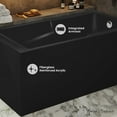 thumbnail image 2 of Claire 60 x 32 Right Drain Soaking Alcove Corner Apron Bathtub in Glossy Black, 2 of 9