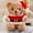 A.Brown, variant on 9in Santa Bear Plush - Velvet Santa Suit Stuffed Animal, Mini Christmas Decor & Stocking Stuffer Gift for Kids Brown