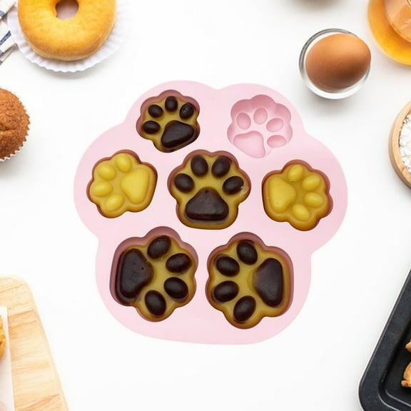 Cat Paw Baking Molds - Silicone Molds for Unique Cupcakes and Desserts, Perfect for Baking and Crafting with Children
