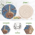 thumbnail image 5 of BZSMCE 6Pcs Drink Coasters With Holder 3.94Inch Rotating Flying Chair Painting Creative Coil Coaster Coasters Colors Absorbent Coasters for Drinks Coasters Set Thicken Heat for Home Table, 5 of 7