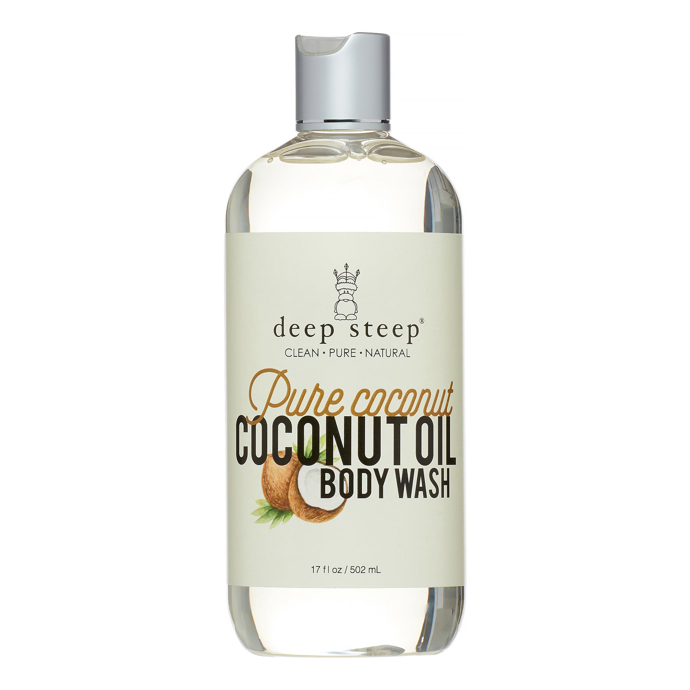 Deep Steep Coconut Oil Body Wash, Pure Coconut, 17 Oz