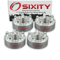 Sixity Auto 4 pc 2" 5x114.3 Wheel Spacers compatible with Chrysler 300M Sebring M12x1.5mm 1.25in Studs Lugs