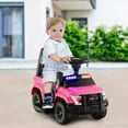 thumbnail image 2 of Costway 2-in-1 6V Kids Ride On  Car Toddler Push Car with Megaphone & Siren Pink, 2 of 10