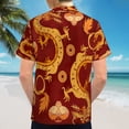 thumbnail image 6 of High Quality Hawaiian Shirts for Men Short Sleeve Aloha Beach Shirt Floral Summer Casual Button Down Shirts Blouses 73J9LB, 6 of 7