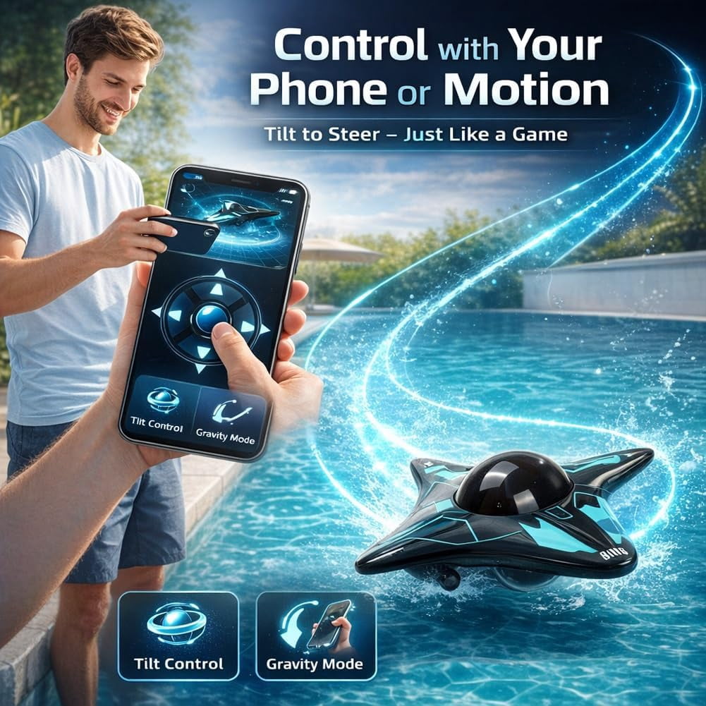 Underwater Drone with Camera,Boat Mini Equipped 6ch Remote App Wireless Control Waterproof Rc Submarine Cameras WiFi for Exploration Pool & Lakes Adults,Real-Time Image Transmission(2pcs)