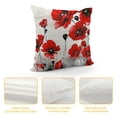 thumbnail image 4 of Nawypu  Beautiful Charming Watercolor Oil Painting Ink Retro Red Poppy Cotton Linen Lumbar Throw Pillow Case Cushion Cover Decorative, 4 of 5